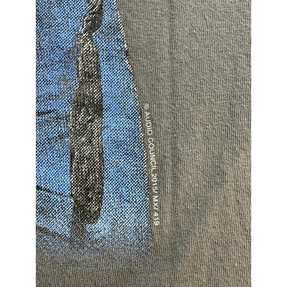 Audio Council Men's Wolf Jam T-Shirt Copyright 2015‎ Sun Faded Gray Size Small - Picture 7 of 8